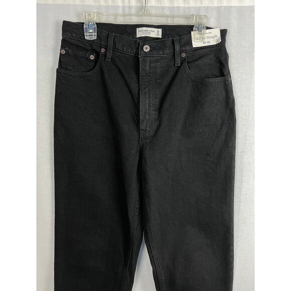 Abercrombie & Fitch Black Straight Leg Jeans - Long - Picture 3 of 7